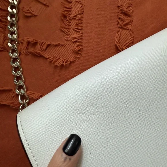 kate spade new york Carson Saffiano Leather Convertible Crossbody Gray White - Picture 3 of 7